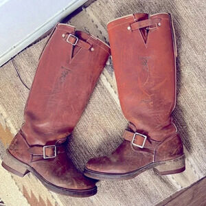 Vintage Browning Tall Engineer  Biker Boots   US men's  7 D